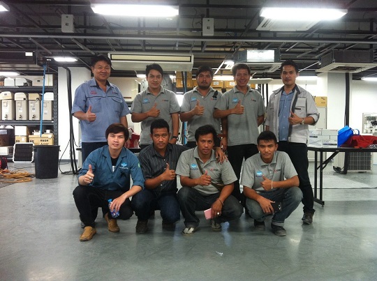 อบรมล้างแอร์ประจำปีกับ บริษัท มิตซูบิชิ อิเล็คทริค กันยงวัฒนา